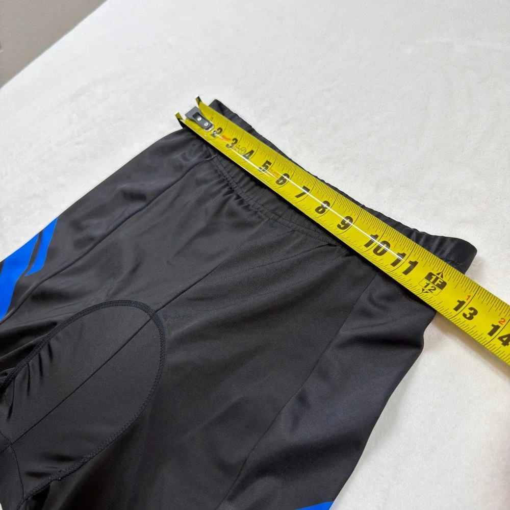 Zero Bike Padded Cycling Shorts Mens Large Black Blue Gel Padded‎ Good Condition